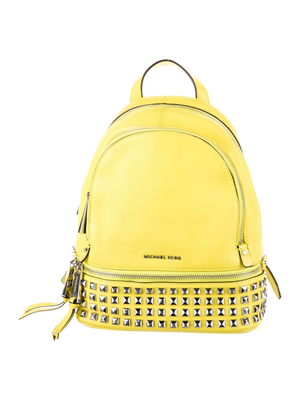 Michael Kors Yellow Leather Studded Mini Backpack